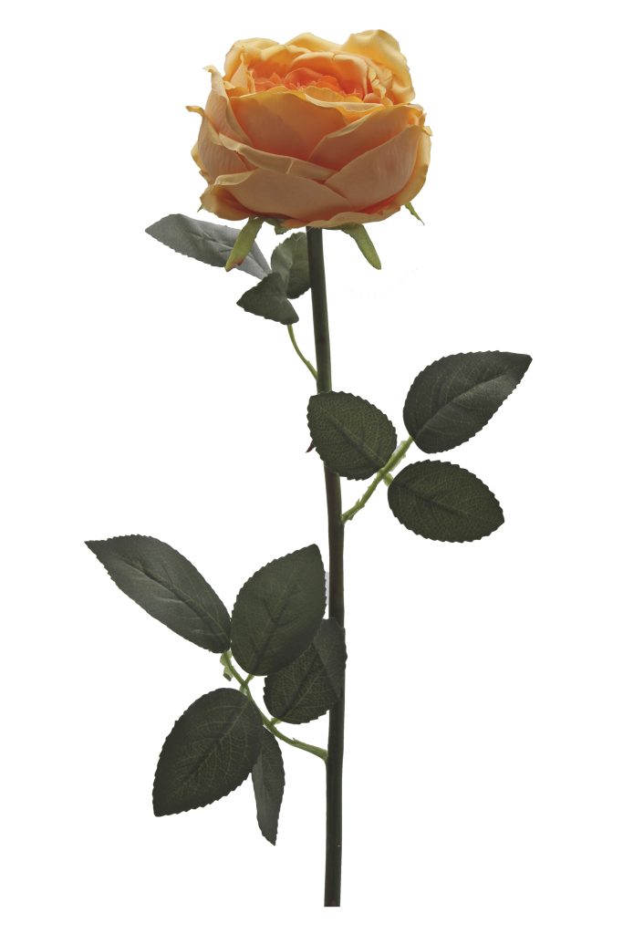 rosa anaranjada artificial otoño
