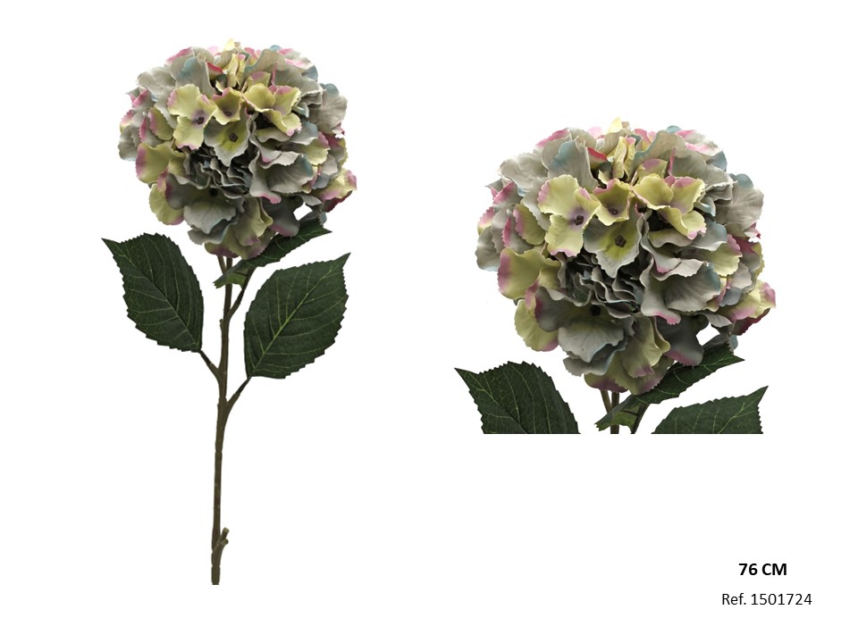 vara de flor artificial de otoño verde gris