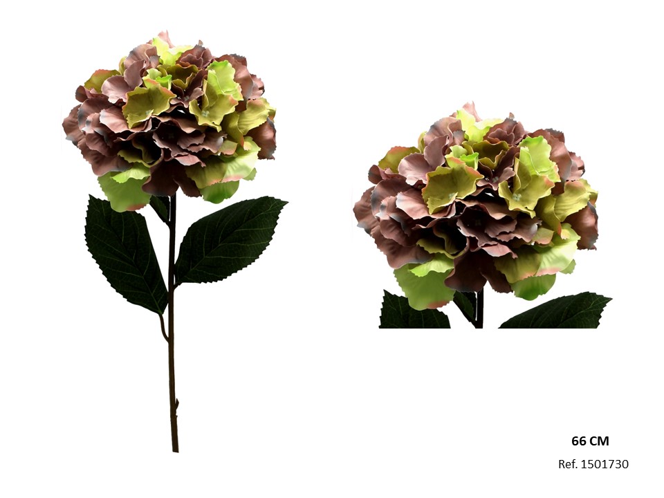 vara de flor artificial otoño verde marrón